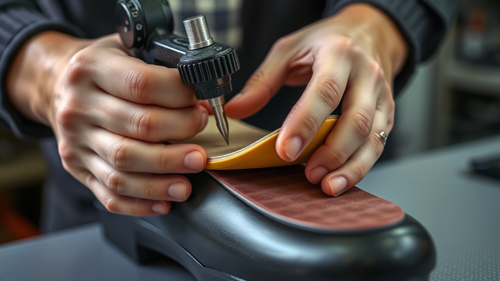 스키어의 발바닥 아치 형태를 그대로 본떠 제작하는 커스텀 인솔 성형 장비와 작업 과정